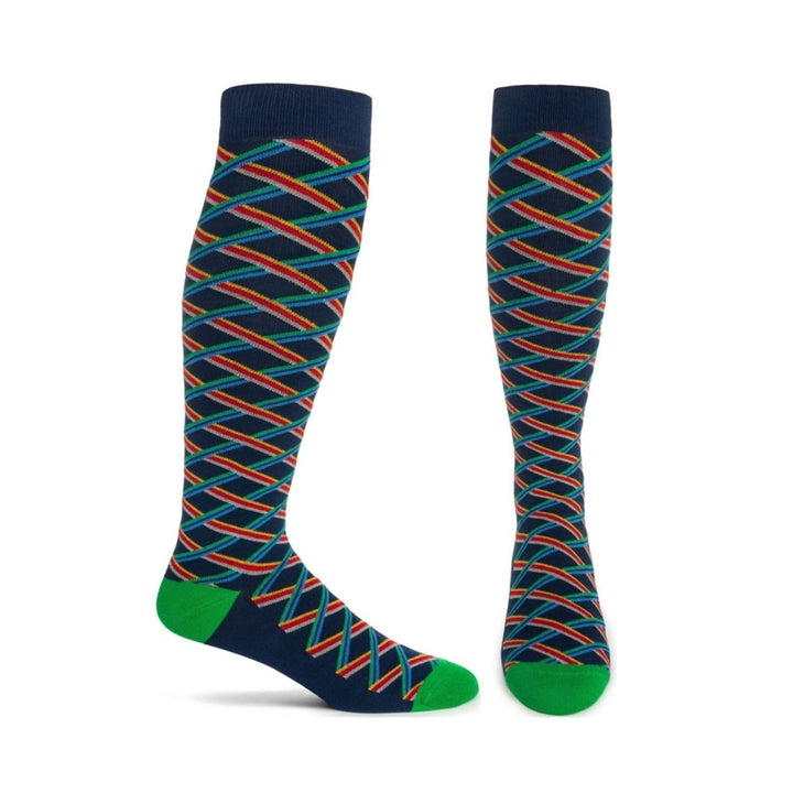 Crossed Lines Sock - MC157-19 - Ozone Design Inc