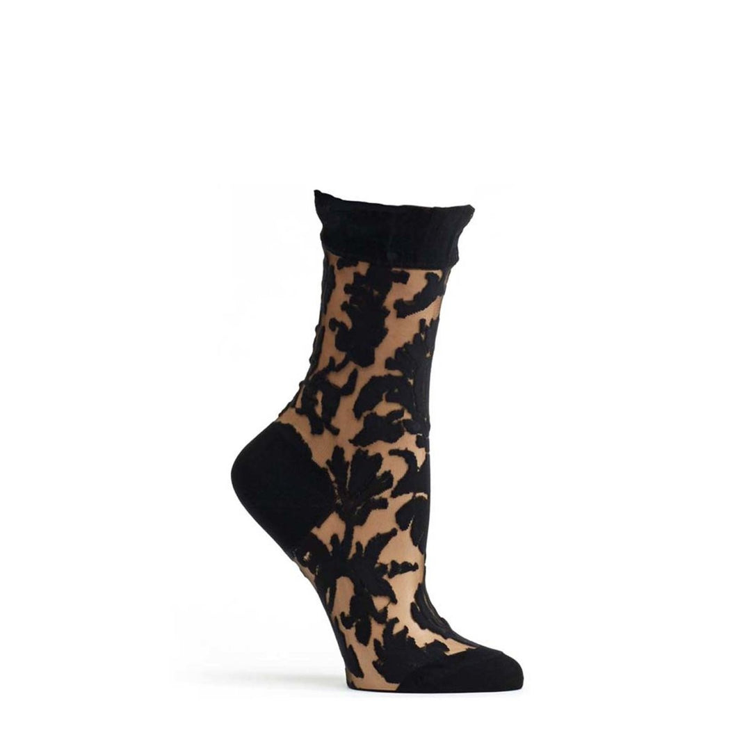 Floral Damask Crew Sock - W1030-19 - Ozone Design Inc