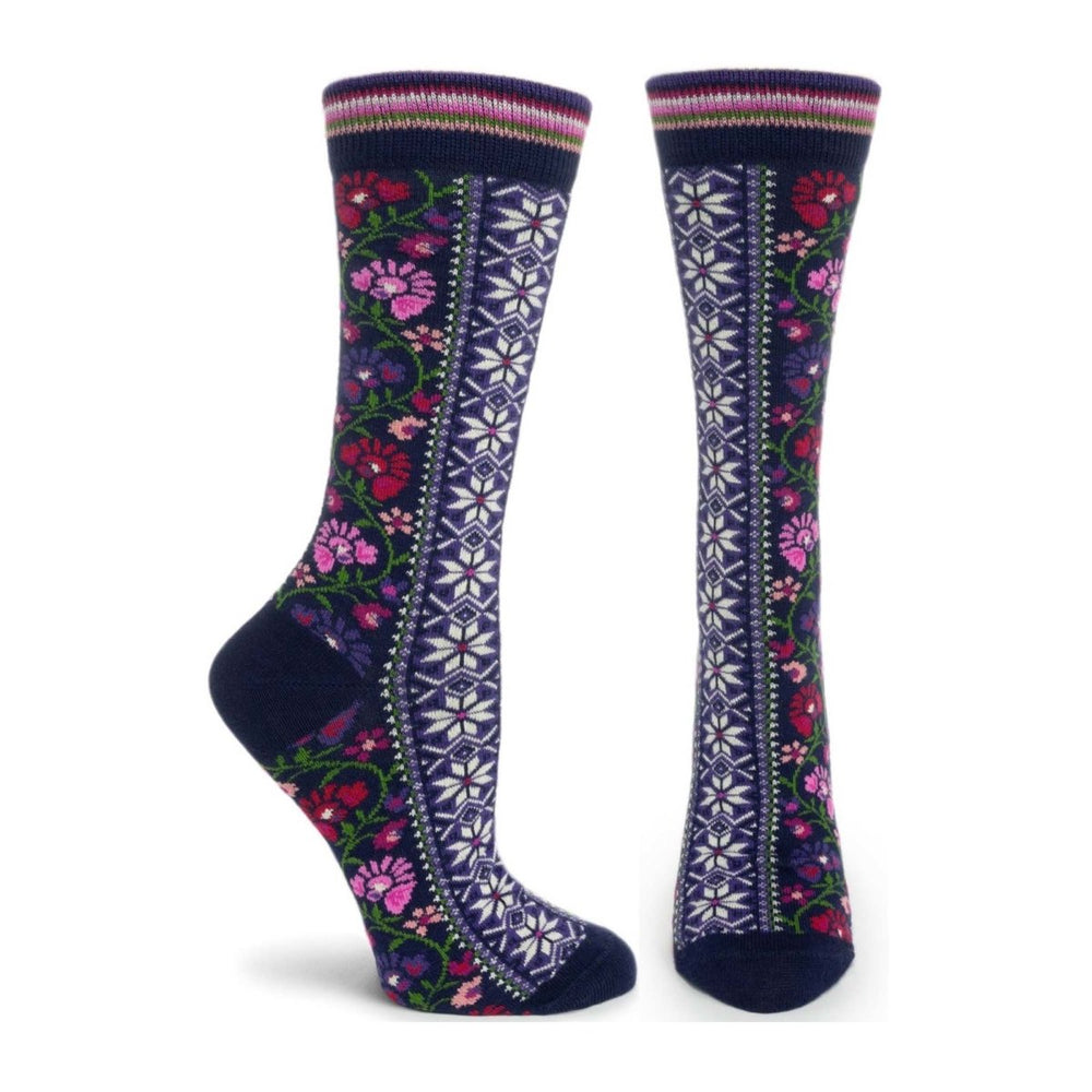 Floral Ribbons Sock - WC1303-15 - Ozone Design Inc