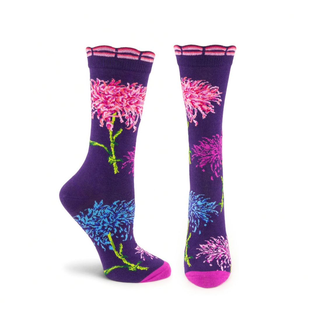 NYBG Chrysanthemum Sock - NYBG008W-45 - Ozone Design Inc