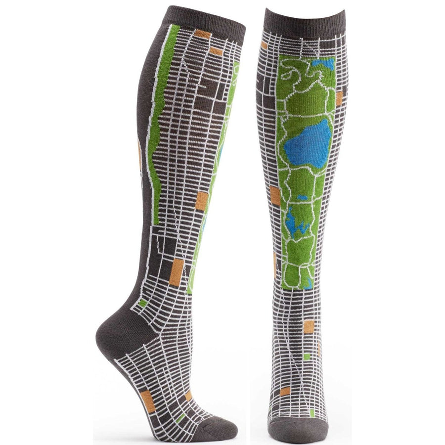 NYC Map Knee High Sock - W541-18 - Ozone Design Inc
