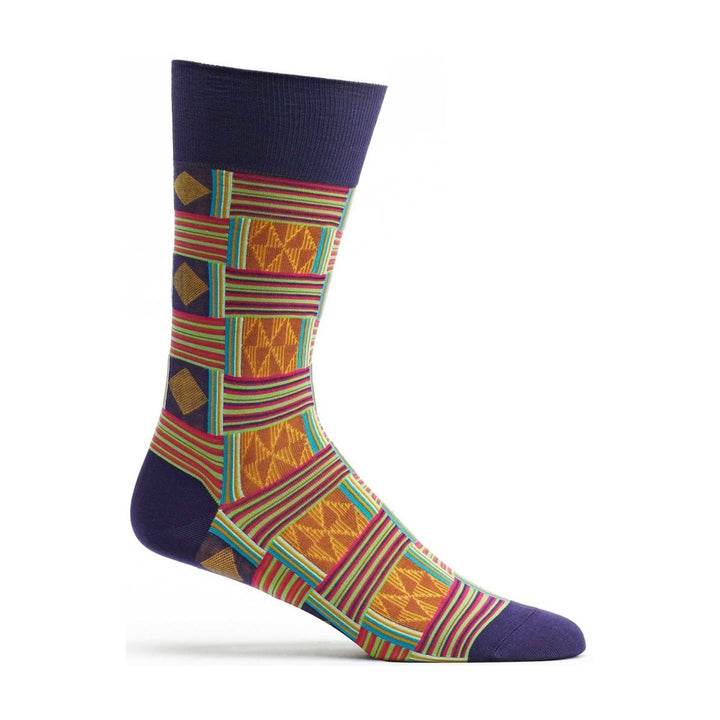 Sahara Patchwork Mens Sock - M984-VL - Ozone Design Inc